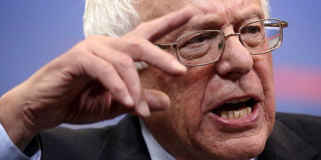 FAIRFAX, VA - OCTOBER 28: Democratic presidential candidate and U.S. Sen. Bernie Sanders (I-VT) speaks during a 'National Student Town Hall' at George Mason University October 28, 2015 in Fairfax, Virginia. Sen. Sanders continued to campaign for the Democratic nomination. (Photo by Alex Wong/Getty Images)