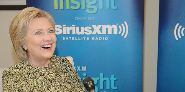 MIAMI BEACH, FL - MARCH 10: Hillary Clinton Talks With Miami Beach Mayor Philip Levine For His SiriusXM Show 'The Mayor' at Fontainebleau Hotel on March 10, 2016 in Miami Beach, Florida. (Photo by Gustavo Caballero/Getty Images for SiriusXM)