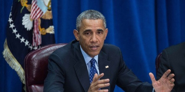 US President Barack Obama speaks about the Trans-Pacific Partnership (TPP) agreement at the Agriculture Department in Washington, DC, on October 6, 2015. AFP PHOTO/NICHOLAS KAMM (Photo credit should read NICHOLAS KAMM/AFP/Getty Images)