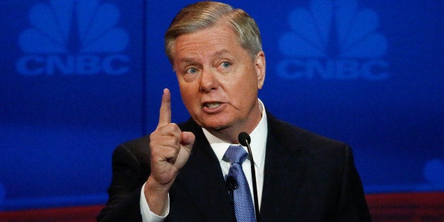 CNBC EVENTS -- The Republican Presidential Debate: Your Money, Your Vote -- Pictured: Lindsey Graham participates in CNBC's '