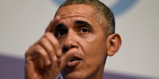 President Barack Obama speaks during a news conference following the G-20 Summit in Antalya, Turkey, Monday, Nov. 16, 2015. (