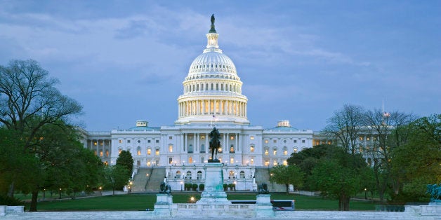 USA, Washington DC, Capitol building at dusk