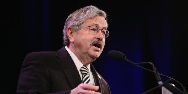 DES MOINES, IA - JANUARY 24: Iowa Governor Terry Branstad speaks to guests at the Iowa Freedom Summit on January 24, 2015 in Des Moines, Iowa. The summit is hosting a group of potential 2016 Republican presidential candidates to discuss core conservative principles ahead of the January 2016 Iowa Caucuses. (Photo by Scott Olson/Getty Images)