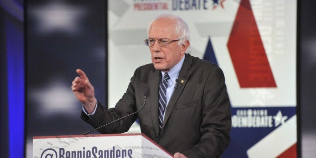 DES MOINES - NOVEMBER 14: CBS News Political Director and FACE THE NATION anchor John Dickerson moderates the CBS News Democratic Presidential Debate at Drake University Des Moines, Iowa on Saturday, November 14, 2015 on the CBS Television Network. Sen. Bernie Sanders, shown. (Photo by Chris Usher/CBS via Getty Images)