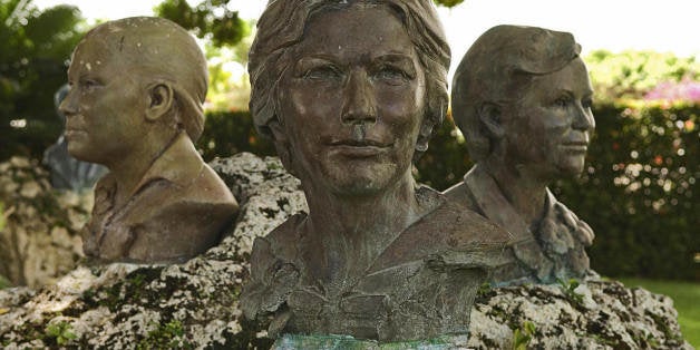 Busts of the Mirabal sisters at the museum in the village of Salcedo, 150 km north of Santo Domingo on June 10, 2008. The Mir