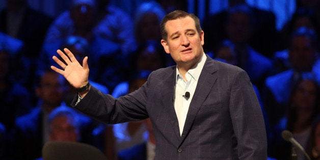 Republican presidential candidate Ted Cruz speaks at the North Texas Presidential Forum at Prestonwood Baptist Church Sunday,