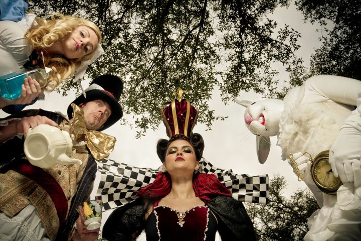 Red Queen, White Rabbit, Mad Hatter and Alice in Wonderland