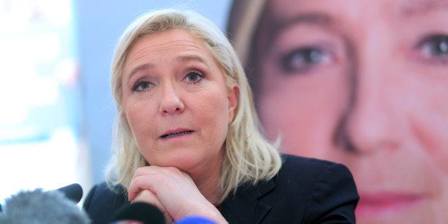 LILLE, FRANCE - DECEMBER 07: French Far-Right National Front President Marine Le Pen addresses the media during a news conference on December 7, 2015 in Lille, France. The second round of regional elections will be on December 13th. (Photo by Sylvain Lefevre/Getty Images)
