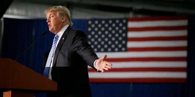 Republican presidential candidate Donald Trump speaks during a campaign rally, Saturday, Dec. 5, 2015, in Davenport, Iowa. (A