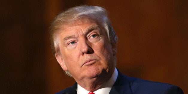 Businessman and Republican presidential candidate Donald Trump speaks during a press conference at Trump Tower on Tuesday, Nov. 3, 2015, in New York. (Photo by Greg Allen/Invision/AP)