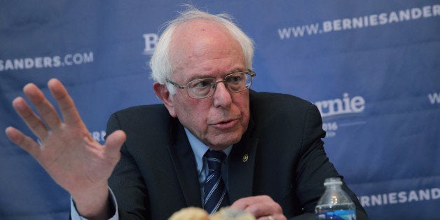 WASHINGTON, DC - DECEMBER 07: Democratic presidential candidate Sen. Bernie Sanders (I-VT) participates in an internet live stream discussion about putting families first in developing immigration policy at his campaign office December 7, 2015 in Washington, DC. Sanders heard from 'Dreamers,' undocumented immigrants who were brought to the United States by their parents when they were children, members of the immigrant LGBT community, and a former hunger striker, all of whom asked the senator to support immigration reform. (Photo by Chip Somodevilla/Getty Images)