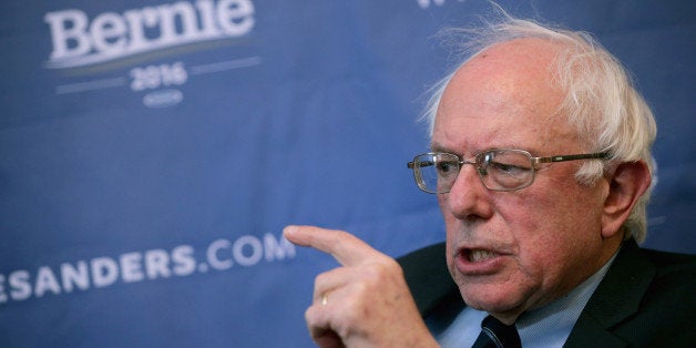 WASHINGTON, DC - DECEMBER 07: Democratic presidential candidate Sen. Bernie Sanders (I-VT) participates in an internet live stream discussion about putting families first in developing immigration policy at his campaign office December 7, 2015 in Washington, DC. Sanders heard from 'Dreamers,' undocumented immigrants who were brought to the United States by their parents when they were children, members of the immigrant LGBT community, and a former hunger striker, all of whom asked the senator to support immigration reform. (Photo by Chip Somodevilla/Getty Images)