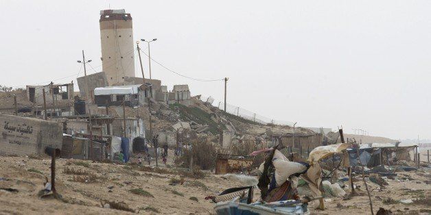 An Egyptian watch tower is seen on the shore of the Mediterranean Sea near the border between Egypt and the southern Gaza Strip town of Rafah on November 6, 2015. An Egyptian naval patrol shot dead a Palestinian fisherman and wounded another off the coast near the border between Hamas-ruled Gaza and Egypt, a Gaza health ministry spokesman said. AFP PHOTO / SAID KHATIB (Photo credit should read SAID KHATIB/AFP/Getty Images)