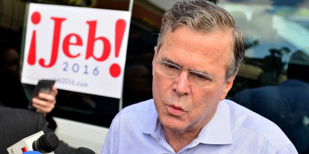 MIAMI, FL - DECEMBER 28: Republican presidential candidate and former Florida Governor Jeb Bush holds a meet and greet at Chico's Restaurant on December 28, 2015 in Hialeah, Florida. (Photo by Johnny Louis/FilmMagic)