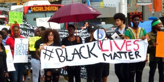 Black Lives Matter protesters march through the streets of Ottawa, Canada, on May 30, 2015. Photo: OBERT MADONDO/The Canadian