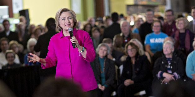 Hillary Clinton, former Secretary of State and 2016 Democratic presidential candidate, speaks during an event in Cedar Rapids, Iowa, U.S., on Monday, Jan. 4, 2016. Clintons campaign is attempting to preempt rival Bernie Sanderss big Wall Street policy speech by suggesting that the Vermont senators plans wouldnt do nearly as much as hers to prevent a future financial crisis. Photographer: Daniel Acker/Bloomberg via Getty Images 