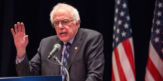 NEW YORK, NY - JANUARY 05: Democratic presidential candidate Sen. Bernie Sanders (I-VT) outlines his plan to reform the U.S. financial sector on January 5, 2016 in New York City. Sanders is demanding greater financial oversight and greater government action for banks and individuals that break financial laws. (Photo by Andrew Burton/Getty Images)