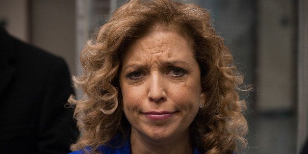 SAINT ANSELM COLLEGE, MANCHESTER, NEW HAMPSHIRE, UNITED STATES - 2015/12/19: Congresswoman and DNC Chair Debbie Wasserman-Schultz speaks at the third Democratic presidential debate. (Photo by Luke William Pasley/Pacific Press/LightRocket via Getty Images)
