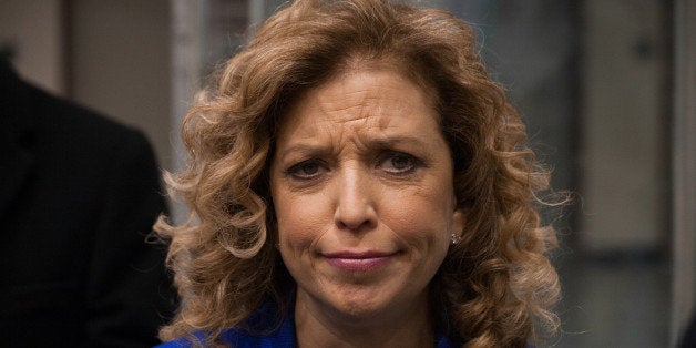 SAINT ANSELM COLLEGE, MANCHESTER, NEW HAMPSHIRE, UNITED STATES - 2015/12/19: Congresswoman and DNC Chair Debbie Wasserman-Schultz speaks at the third Democratic presidential debate. (Photo by Luke William Pasley/Pacific Press/LightRocket via Getty Images)