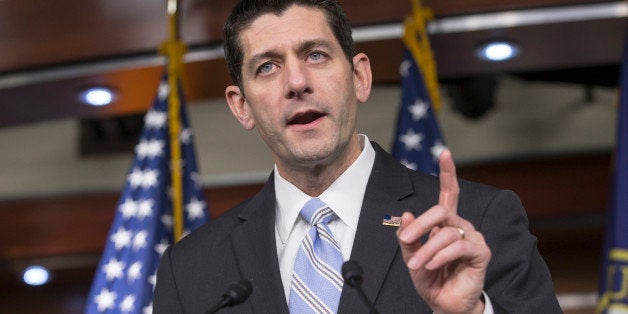 Speaker of the House Paul Ryan, R-Wis., talks to reporters about his 2016 agenda and GOP efforts to repeal Obamacare, formally known as The Affordable Care Act, during a news conference at the Capitol in Washington, Thursday, Jan. 7, 2016. The House passed legislation yesterday to gut President Barack Obama's signature health law, fulfilling a promise to Republican voters in a presidential election year but inviting a certain veto. (AP Photo/J. Scott Applewhite)