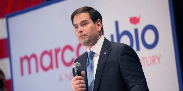 MARSHALLTOWN, IA - JANUARY 06: Republican presidential candidate Sen. Marco Rubio (R-FL) speaks to guests during a rally on January 6, 2016 in Marshalltown, Iowa. During the event Rubio slammed North Korea after it was reported the country carried out a hydrogen bomb test on Tuesday. (Photo by Scott Olson/Getty Images)