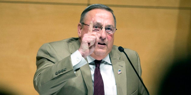 PORTLAND, ME - DECEMBER 8: Gov. Paul LePage brings his town hall tour to Portland, speaking at the Abromson Center at the University of Southern Maine on Tuesday, December 8, 2015. (Photo by Derek Davis/Portland Press Herald via Getty Images)