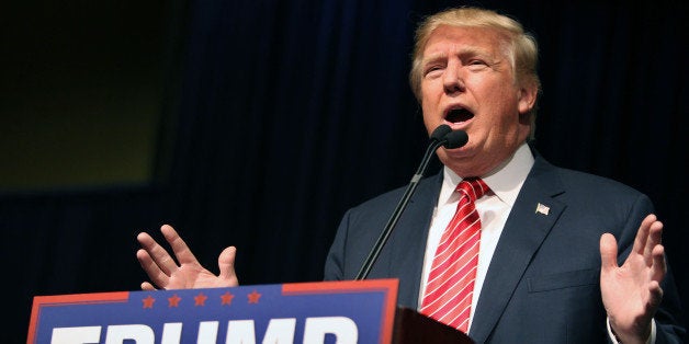 Republican presidential candidate Donald Trump speaks during a rally at the Reno Ballroom and Museum in Reno, Nevada, Sunday, Jan. 10, 2016. (AP Photo/Lance Iversen)