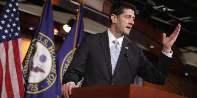 WASHINGTON, DC - JANUARY 07: Speaker of the House Paul Ryan holds his weekly news conference at the U.S. Capitol January 7, 2016 in Washington, DC. Calling 2016 a 'year of ideas,' Ryan said that the House of Representatives will thing big but may not accomplish its key agenda with President Barack Obama in the White House. (Photo by Chip Somodevilla/Getty Images)