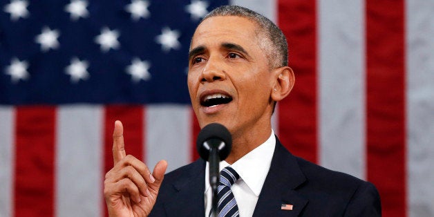 President Barack Obama delivers his State of the Union address before a joint session of Congress on Capitol Hill in Washingt