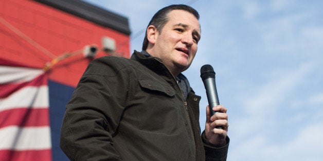 HUDSON, NH - JANUARY 12: U.S. Republic Presidential candidate and Texas Senator Ted Cruz speaks during a second amendment rally in front of the Granite State Indoor Range and Gun Shop in Hudson, N.H., Jan. 12, 2016. (Photo by Keith Bedford/The Boston Globe via Getty Images)