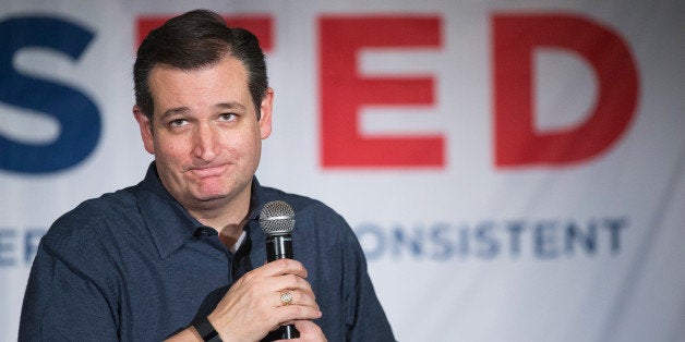 DORCHESTER, SC - JANUARY 13: Republican presidential candidate Sen. Ted Cruz (R-TX) speaks during a campaign rally at The Gatherings on January 13, 2016 in Dorchester, South Carolina. Tomorrow Cruz will join other candidates seeking the Republican nomination for president for a debate at the North Charleston Coliseum and Performing Arts Center in North Charleston, S.C.. (Photo by Scott Olson/Getty Images)