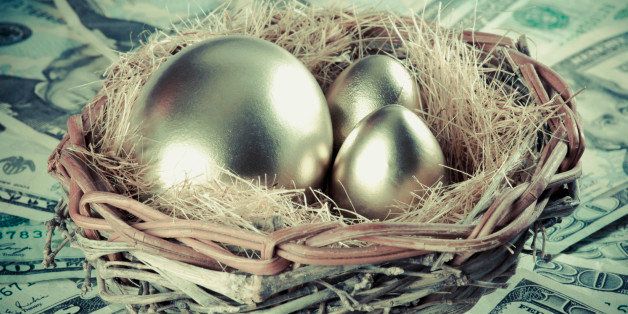 Golden eggs in a bird's nest