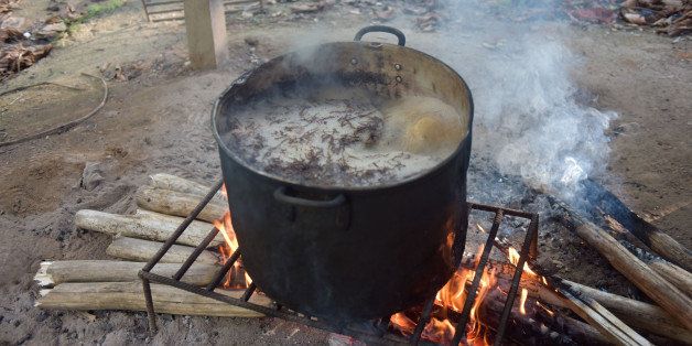 Ayahuasca cooking