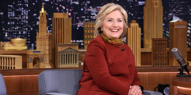 THE TONIGHT SHOW STARRING JIMMY FALLON -- Episode 400 -- Pictured: Presidential Candidate Hillary Clinton during an interview on January 14, 2016 -- (Photo by: Douglas Gorenstein/NBC/NBCU Photo Bank via Getty Images)