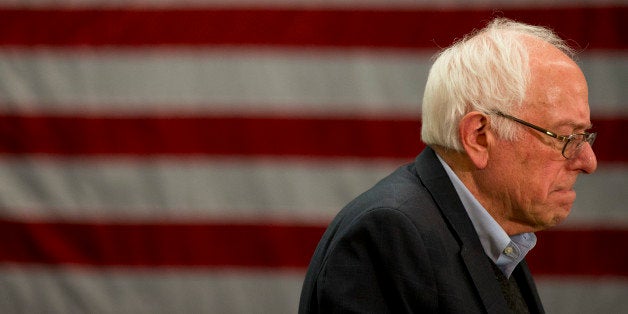 Democratic presidential candidate Sen. Bernie Sanders, I-Vt., pauses while speaking at a campaign event Sunday, Jan. 24, 2016, in Independence, Iowa. (AP Photo/Jae C. Hong)