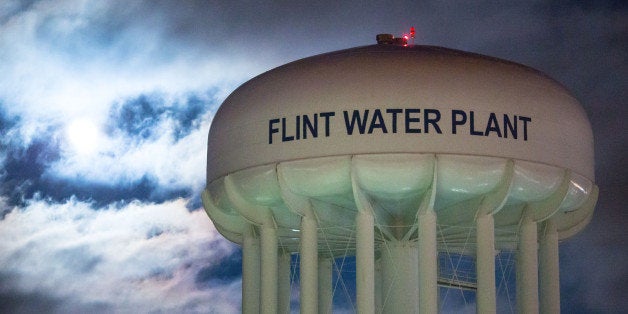 FLINT, MI - JANUARY 23: The City of Flint Water Plant is illuminated by moonlight on January 23, 2016 in Flint, Michigan. A