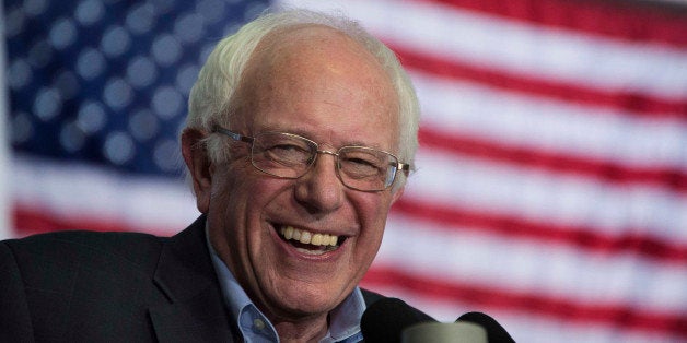 US Senator and Democratic Presidential Candidate Bernie Sanders speaks during a campaign event at the University of Northern Iowa in Cedar Falls, Iowa, January 24, 2016, ahead of the Iowa Caucus. / AFP / JIM WATSON (Photo credit should read JIM WATSON/AFP/Getty Images)