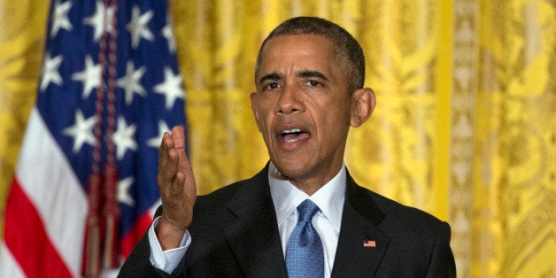 President Barack Obama speaks to mayors from around the country, Thursday, Jan. 21, 2016, in the East Room of the White House in Washington. They visited the White House as part of the Winter Meeting of the U.S. Conference of Mayors in Washington this week. (AP Photo/Carolyn Kaster)