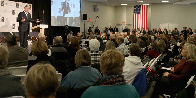 Republican presidential candidate, former Florida Gov. Jeb Bush speaks at the New Hampshire Forum on Addiction and the Heroin Epidemic at Southern New Hampshire University, Tuesday, Jan. 5, 2016, in Manchester, N.H. (AP Photo/Mary Schwalm)