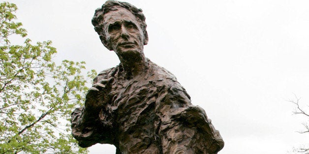  A statue of U.S. Supreme Court Justice Louis Dembitz Brandeis, left, appears in front of the Carl and Ruth Shapiro Campus Center on the campus of Brandeis University, in Waltham, Mass., Tuesday, May 16, 2006. The school was named after the justice. The Jewish-sponsored school is facing criticism from some who say it has betrayed its roots. But its president says the college is on course, even at a time of acute tension over Middle East politics and an increasingly diverse student body. (AP Photo/Steven Senne)