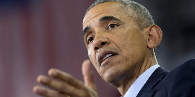 President Barack Obama speaks at University of Nebraska-Omaha, in Omaha, Neb., Wednesday, Jan. 13, 2016. After giving his State of the Union address, he is in Omaha, Neb., to tout progress and goals in his final year in office. (AP Photo/Carolyn Kaster)