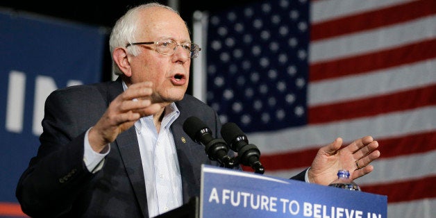 Democratic presidential candidate, Sen. Bernie Sanders, I-Vt, speaks during a campaign event at Music Man Square, Wednesday,