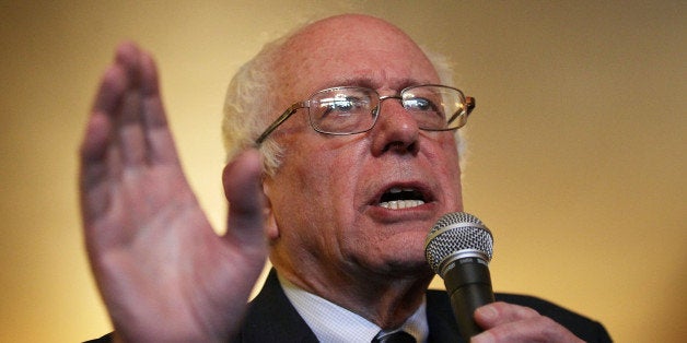 WASHINGTON, IA - JANUARY 29: Democratic presidential candidate Sen. Bernie Sanders (I-VT) speaks to voters during a campaign