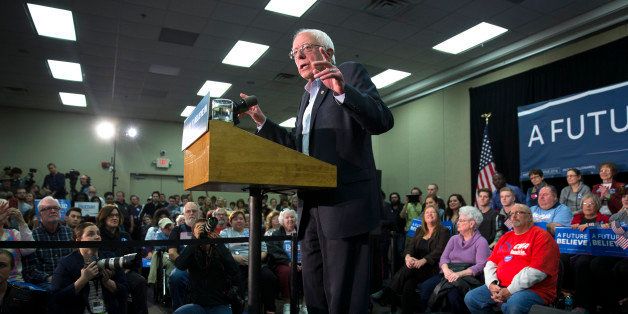 Democratic presidential candidate Sen. Bernie Sanders, I-Vt., speaks during a campaign rally, on Sunday, Jan. 31, 2016, in Waterloo, Iowa. (AP Photo/Evan Vucci)