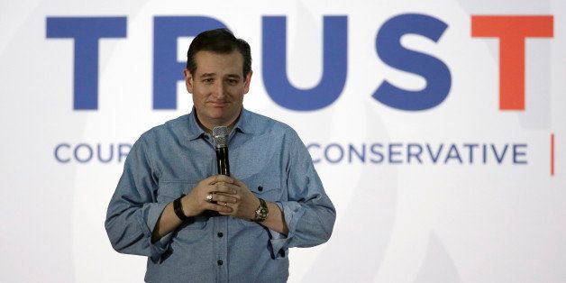 Republican presidential candidate, Sen. Ted Cruz, R-Texas, speaks at Iowa State Fairgrounds, Sunday, Jan. 31, 2016, in Des Moines, Iowa. (AP Photo/Chris Carlson)