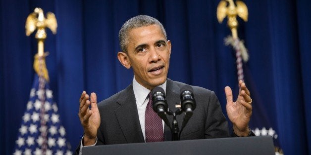 US President Barack Obama speaks about equal pay during an event to mark the 7th Anniversary of the signing of the Lilly Ledbetter Fair Pay Act January 29, 2016 in Washington, DC. / AFP / Brendan Smialowski (Photo credit should read BRENDAN SMIALOWSKI/AFP/Getty Images)