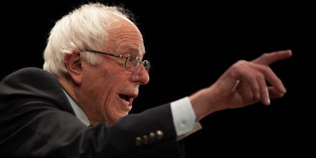 CLAREMONT, NH - FEBRUARY 02: Democratic presidential candidate Sen. Bernie Sanders (I-VT) speaks at the Claremont Opera House on February 2, 2016 in Claremont, New Hampshire. The New Hampshire primary is February 9. (Photo by Matthew Cavanaugh/Getty Images)