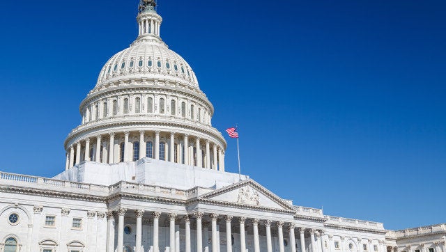 us capitol over blue sky ...