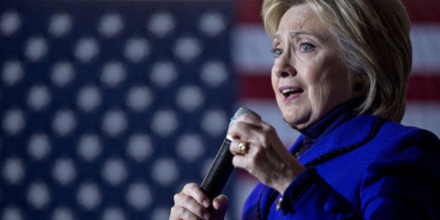 Hillary Clinton, former Secretary of State and 2016 Democratic presidential candidate, speaks during a campaign event in Manc