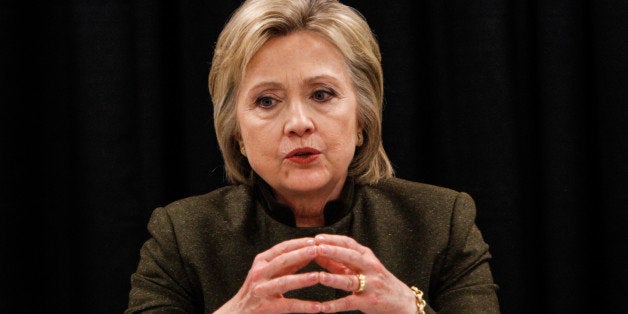 FLINT, MI - FEBRUARY 7: Democratic Presidental candidate Hillary Clinton addresses local elected officials about the city's water crisis at House of Prayer on February 7, 2016 in Flint, Michigan. Secretary Clinton briefly left the campaign trail prior to the New Hampshire primary to address the crisis in Flint. (Photo by Sarah Rice/Getty Images)